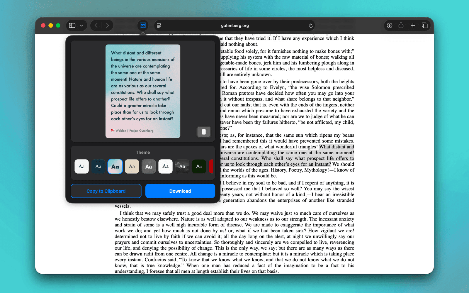 QuoteCard in action