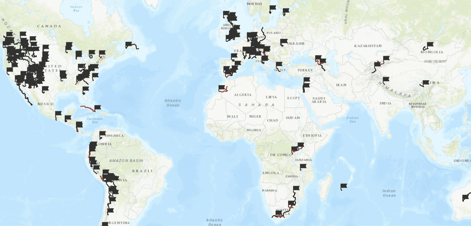 Bikepacking.com Routes Map