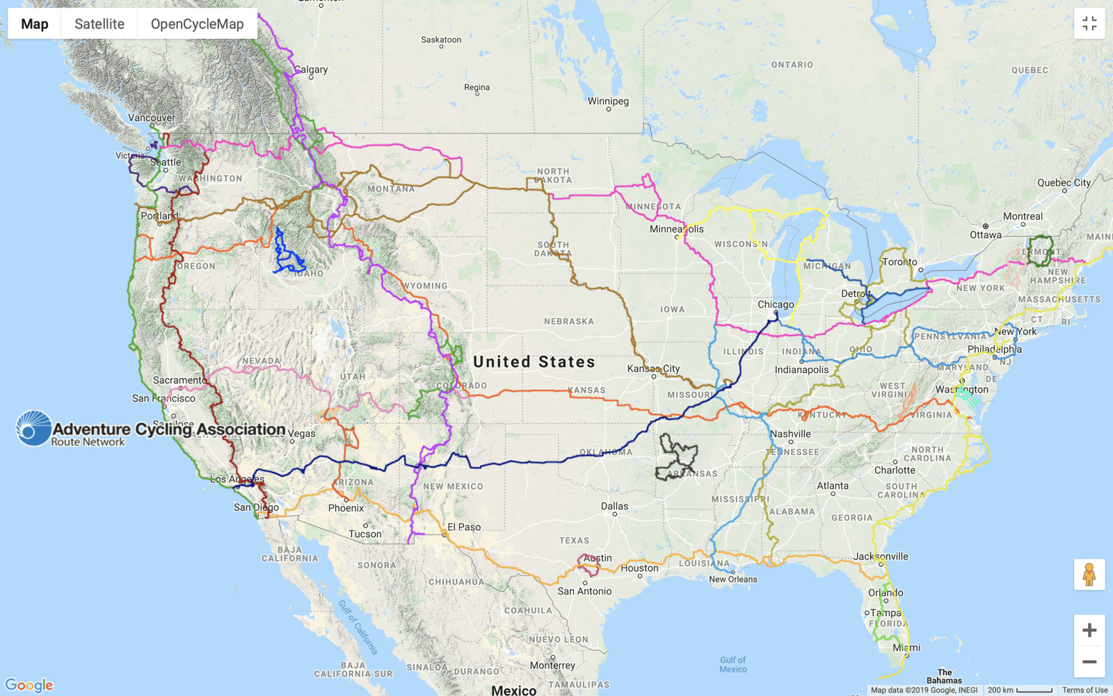 Adventure Cycling network